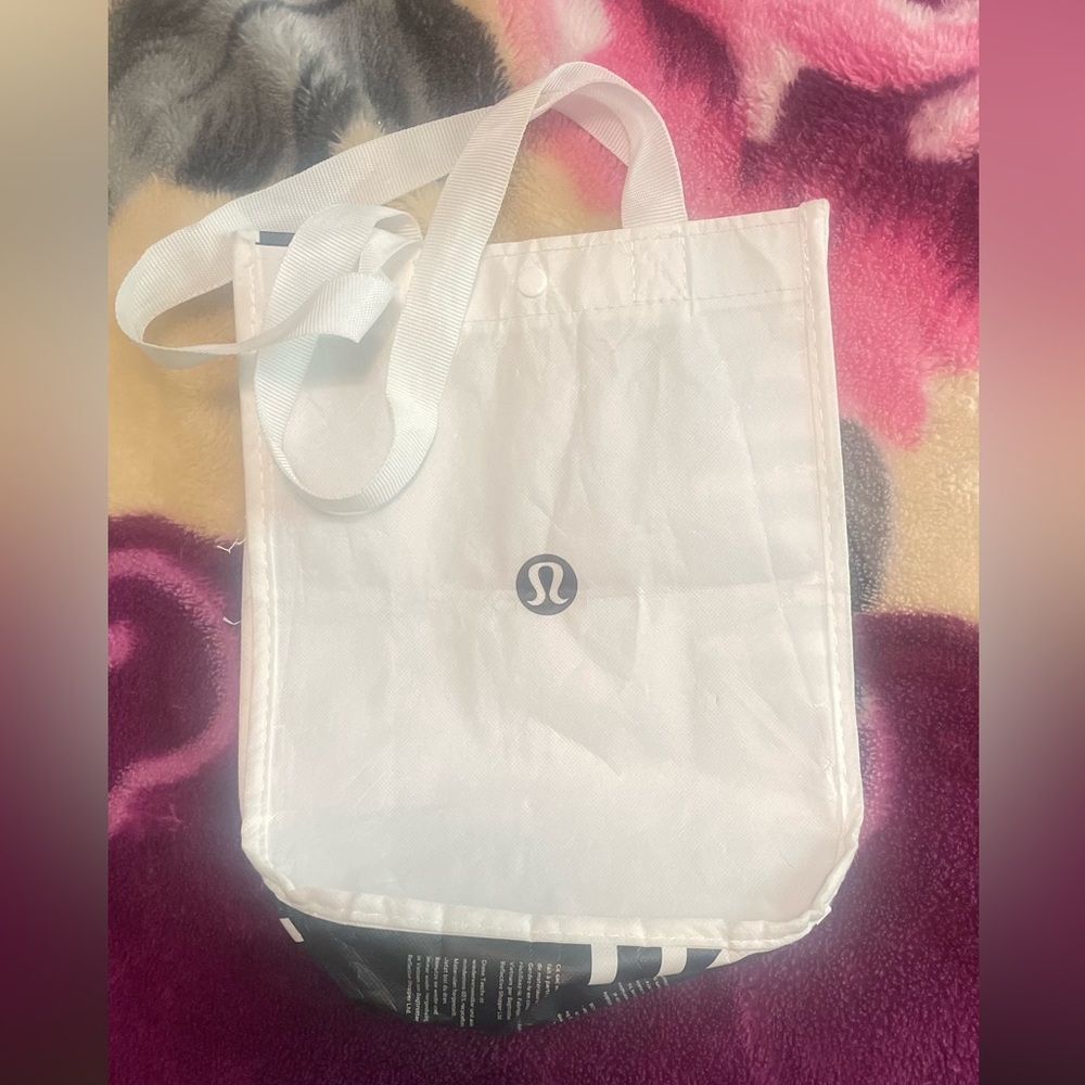 lululemon athletica White and Black Tote